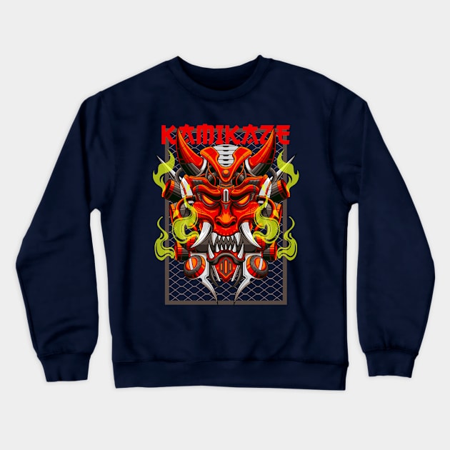 Japanese Oni Mecha 9.4 Crewneck Sweatshirt by Harrisaputra